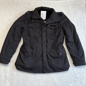 Surplus Army Paratrooper Mens Winter Field Jacket Military Large Reg Coat Black